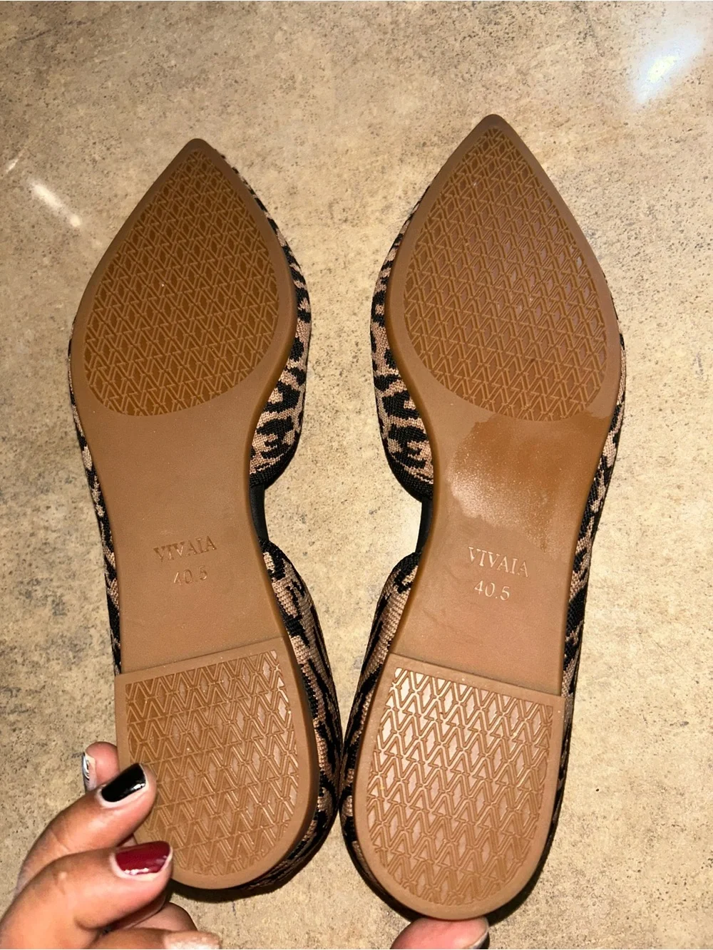 Vivaia Shoes - Pointed-Toe D'Orsay Flats (Melia) leopard print